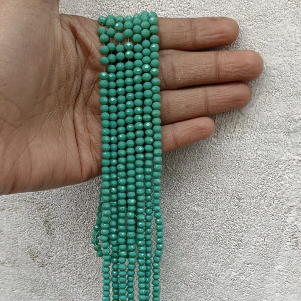 4mm teal crystal