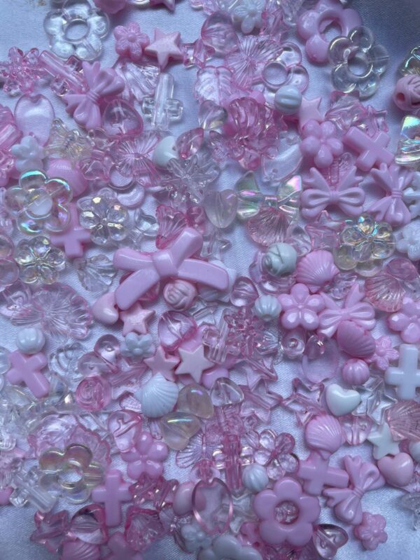 pink beads soup / beads / mix beads / random mix  / 20 grm