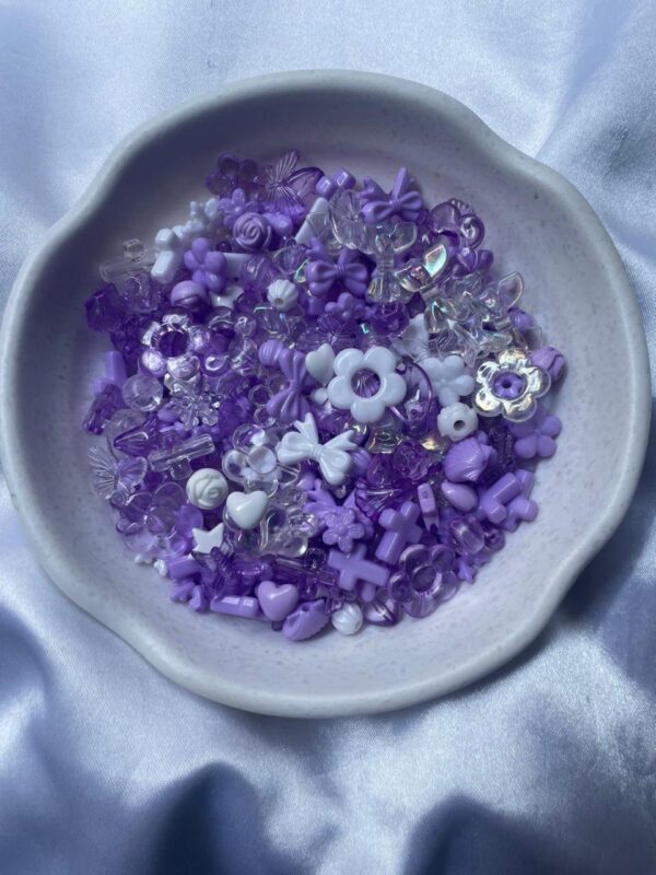 lavender beads soup / beads / mix beads / random mix  / 20 grm - Image 3