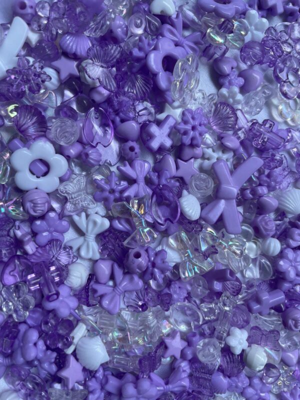 lavender beads soup / beads / mix beads / random mix  / 20 grm