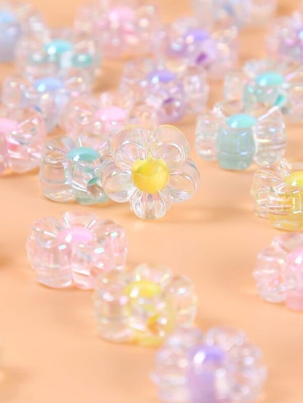 beads / transparent beads  mini flower - Image 4