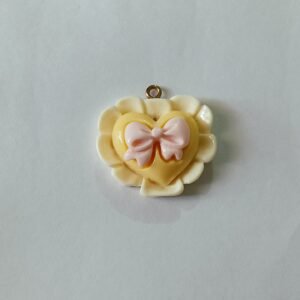 pinkbowheart enamel charms