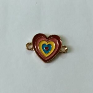 y2k heart rakhi double loop charm