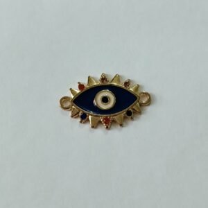 blue evileye rakhi double loop charms
