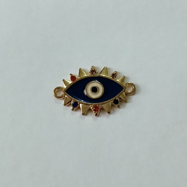 blue evileye rakhi double loop charms