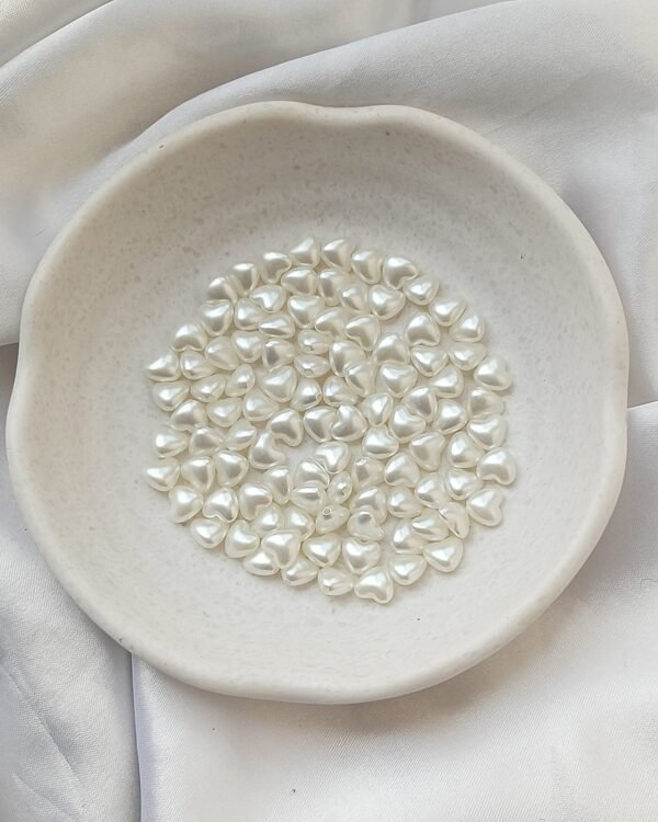 pearl heart beads