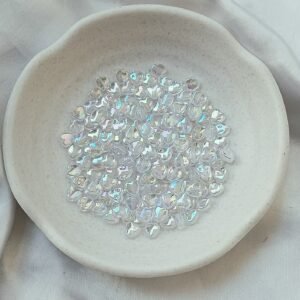 holographic heart beads