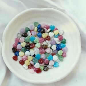 multicolour heart beads