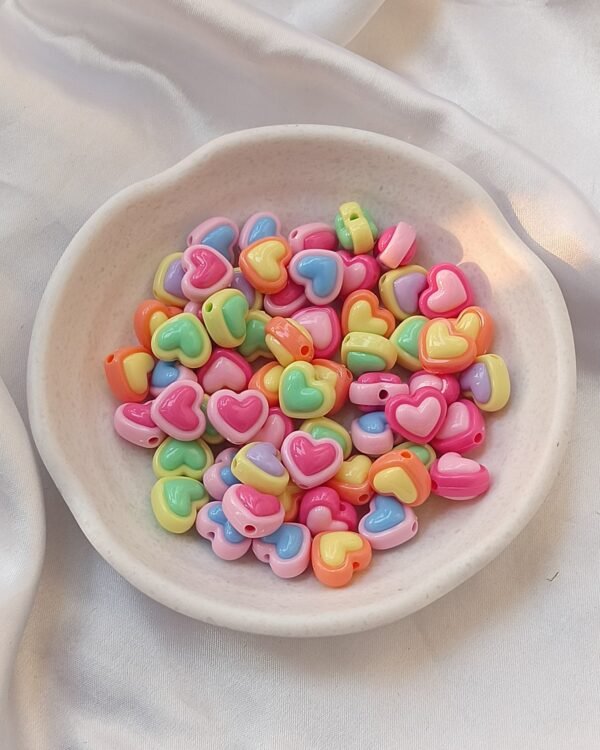 pastel heart beads