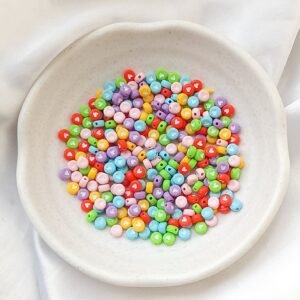 pastle heart beads