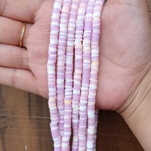 pink purple fimo beads