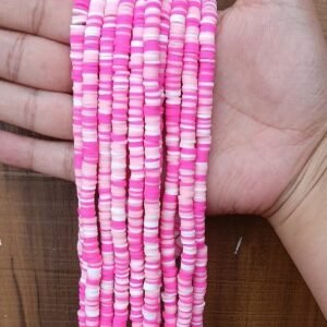 pink megenta fimo beads
