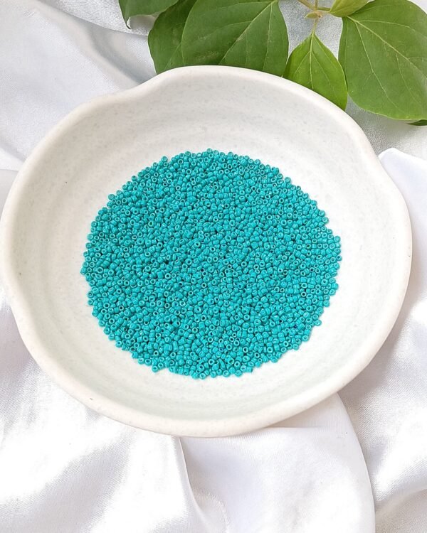 green seed beads