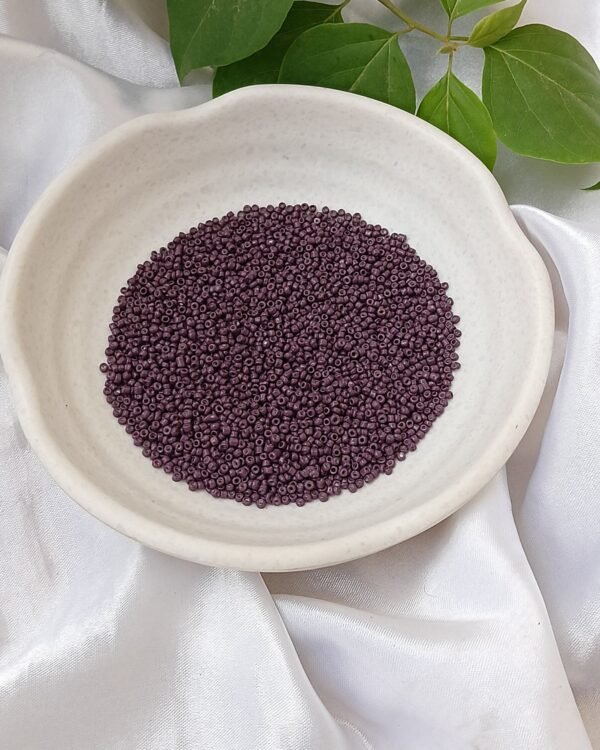 dark purple seed beads