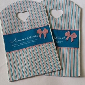 blue pinkish bow bags / goodies bags