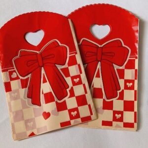 red bow bags / goodies bags