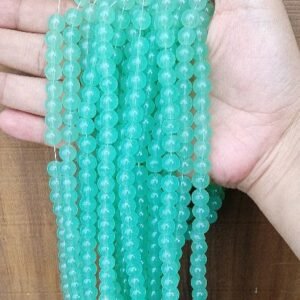 baby green glass beads / jelly beads