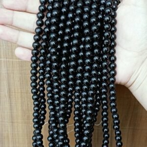 black 8mm glass beads / jelly beads