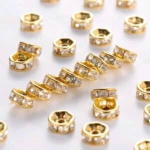 Golden  rinnestone / spacers beads