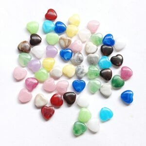 multicolour heart beads