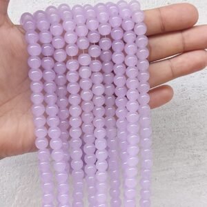 lavender  8mm glass beads / jelly beads