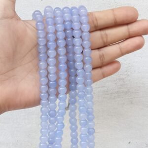 darkish blue 8mm glass beads / jelly beads
