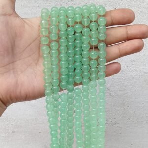 mint 8mm glass beads / jelly beads