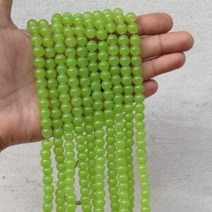 baby green glass beads / jelly beads
