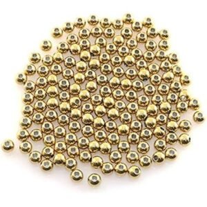 Golden metal beads