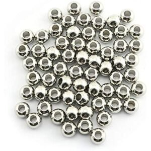 silver metal beads