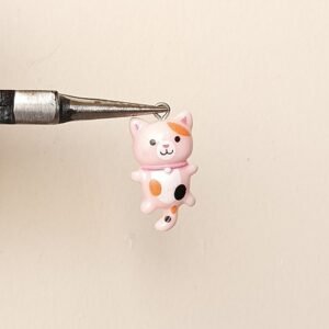resin pastel pink cat