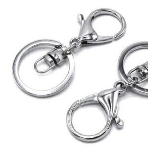 Golden double hook keyring