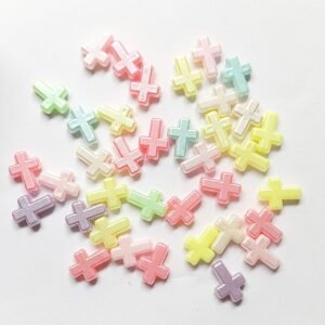 pastel cross beads