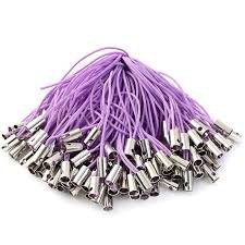 purple mobile phone cord / phone hanging