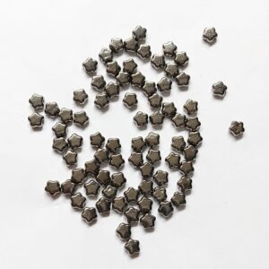 black flower beads