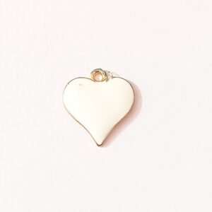 white heart charms (white)