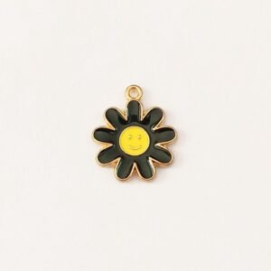 black sunflower charms