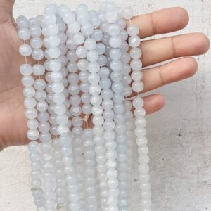 dual beads, blue , 8mm glass beads / double shade jelly beads