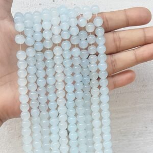 baby blue 8mm glass beads / jelly beads