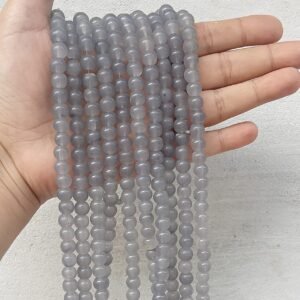 grey 8mm glass beads / jelly beads Copy