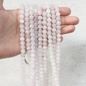 dual beads, baby pink , 8mm glass beads / double shade jelly beads