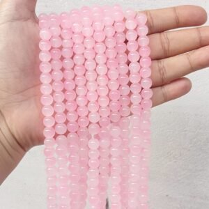 baby pink blue 8mm glass beads / jelly beads