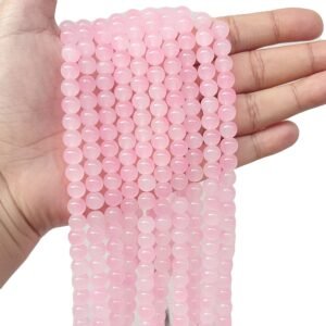 baby pink blue 8mm glass beads / jelly beads