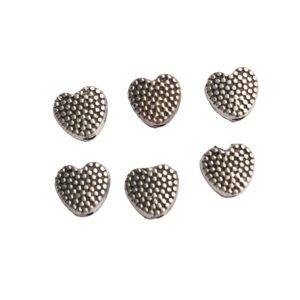 heart spacer charms (silver)