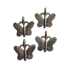big butterfly charms (silver)