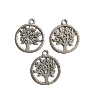 round tree charms (silver)